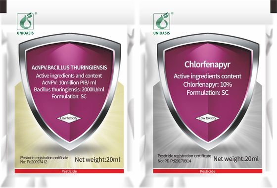 Biological Pesticide with 10 million PIB/mL AcNPV + 2000IU/mL Bt +10% Chlorfenapyr for No Residue Control of Lepidopteran Pests