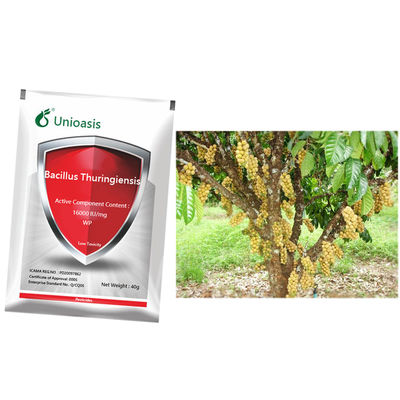 Agriculture wide application pesticide 16000IU/mg Bacillus thuringiensis strong permeability on crop leaves 