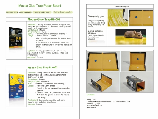 Sticky Family Home Pest Killer Mouse And Rat Glue Board 21x34cm PD20092500