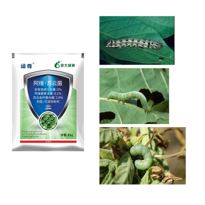Microbial Chemical Natural Vegetable Insecticides For Plants 0.1% Abamectin + 1.9% Bt SC